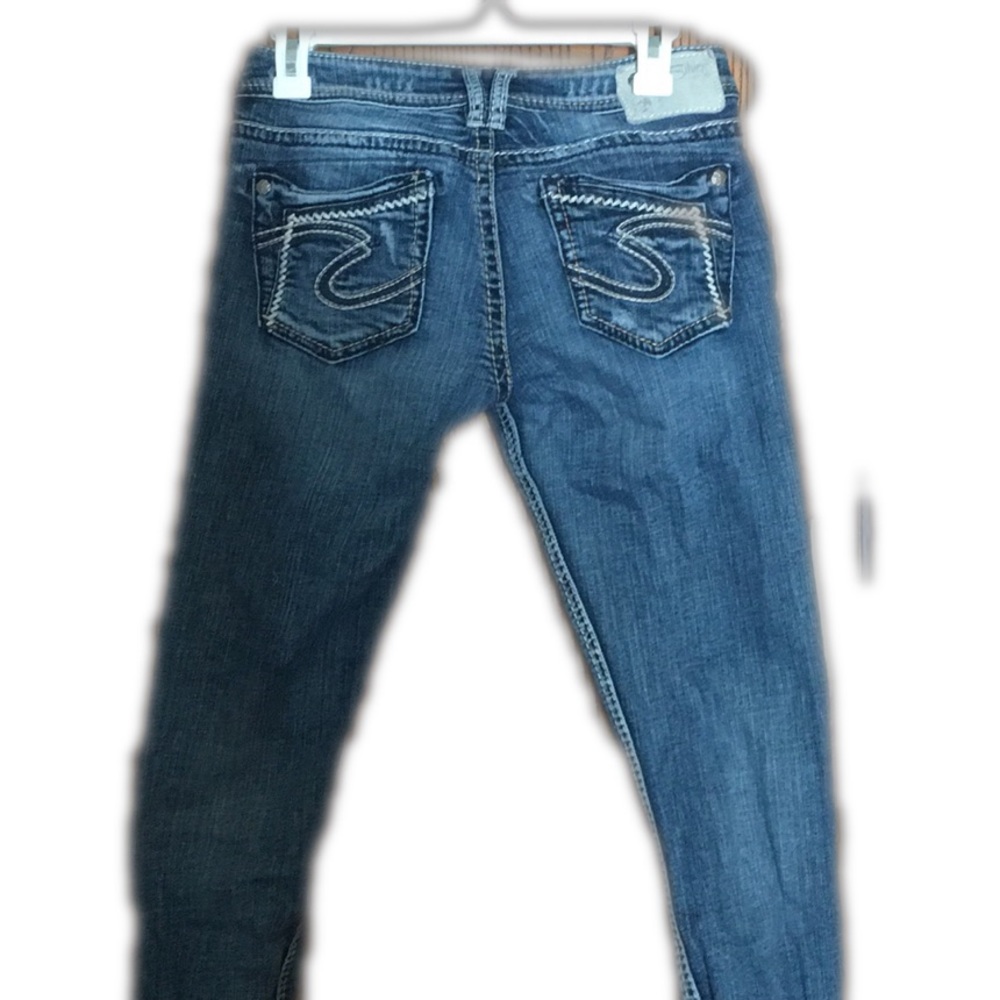 Silver Straight Leg Jeans